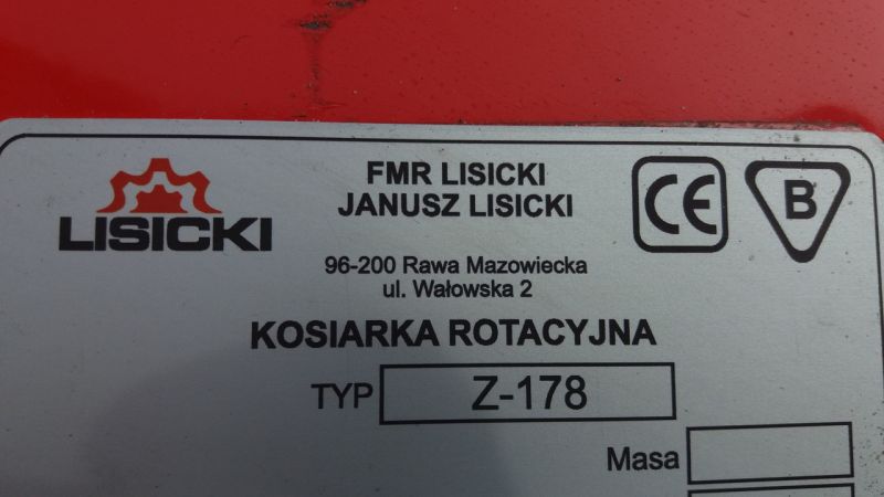 Косарка роторна Lisicki 1.65 до трактора (Лісіцьки / Лисички)
